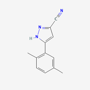 molecular formula C12H11N3 B6613320 5-(2,5-dimethylphenyl)-1H-pyrazole-3-carbonitrile CAS No. 1290697-37-8