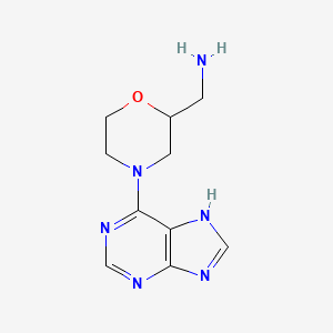 molecular formula C10H14N6O B6613351 [4-(7H-purin-6-yl)morpholin-2-yl]methanamine CAS No. 1174913-71-3