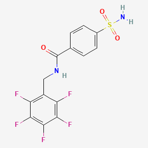 molecular formula C14H9F5N2O3S B6613353 n-(2,3,4,5,6-Pentaflouro-benzyl)-4-sulfamoyl-benzamide CAS No. 235088-65-0