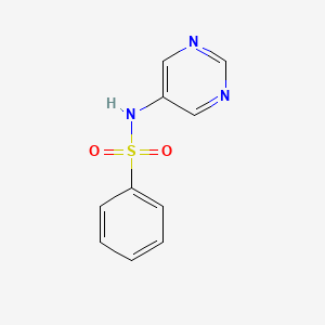 molecular formula C10H9N3O2S B6613400 N-(Pyrimidin-5-yl)benzenesulfonamide CAS No. 91789-62-7