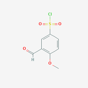 molecular formula C8H7ClO4S B6613516 3-formyl-4-methoxybenzene-1-sulfonyl chloride CAS No. 56707-17-6