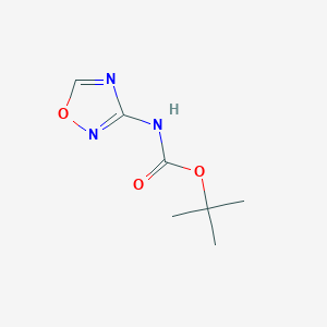 molecular formula C7H11N3O3 B6613522 tert-Butyl 1,2,4-oxadiazol-3-ylcarbamate CAS No. 39512-63-5