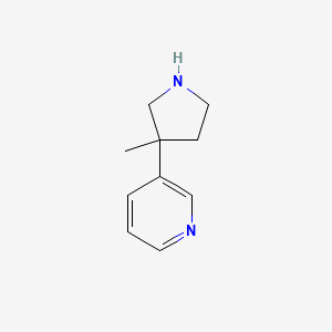 molecular formula C10H14N2 B6613622 3-(3-methylpyrrolidin-3-yl)pyridine CAS No. 557076-73-0