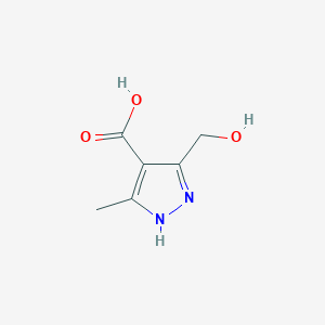 molecular formula C6H8N2O3 B6613702 3-(hydroxymethyl)-5-methyl-1H-pyrazole-4-carboxylic acid CAS No. 1192589-98-2