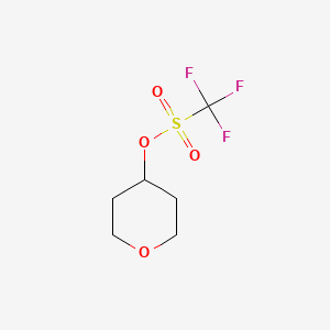 molecular formula C6H9F3O4S B6613815 Tetrahydro-2H-pyran-4-yl trifluoromethanesulfonate CAS No. 262444-08-6