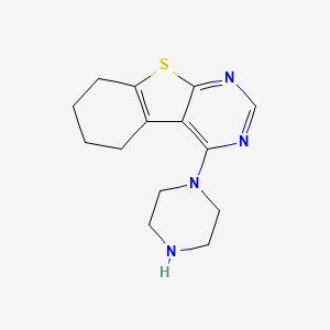 molecular formula C14H18N4S B6613924 4-(Piperazin-1-yl)-5,6,7,8-tetrahydrobenzo[4,5]thieno[2,3-d]pyrimidine CAS No. 245449-99-4