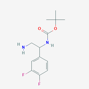 molecular formula C13H18F2N2O2 B6613959 tert-butylN-[2-amino-1-(3,4-difluorophenyl)ethyl]carbamate CAS No. 1016744-21-0