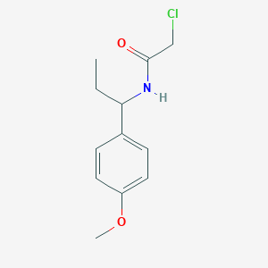 molecular formula C12H16ClNO2 B6614002 2-chloro-N-[1-(4-methoxyphenyl)propyl]acetamide CAS No. 40023-20-9