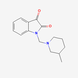 molecular formula C15H18N2O2 B6614195 1-[(3-Methylpiperidin-1-yl)methyl]indole-2,3-dione CAS No. 15032-07-2