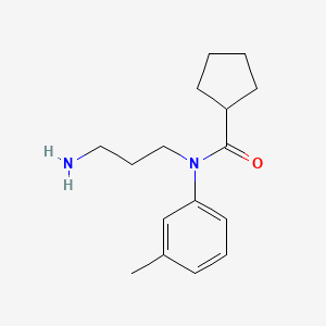 N-(3-aminopropyl)-N-(3-methylphenyl)cyclopentanecarboxamide