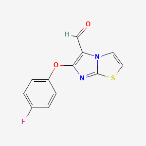 6-(4-fluorophenoxy)imidazo[2,1-b][1,3]thiazole-5-carbaldehyde