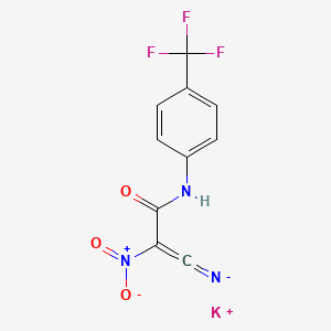 molecular formula C10H5F3KN3O3 B6614354 potassium;[2-nitro-3-oxo-3-[4-(trifluoromethyl)anilino]prop-1-enylidene]azanide CAS No. 1263303-96-3