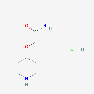 molecular formula C8H17ClN2O2 B6614518 N-methyl-2-(piperidin-4-yloxy)acetamide hydrochloride CAS No. 1260815-58-4