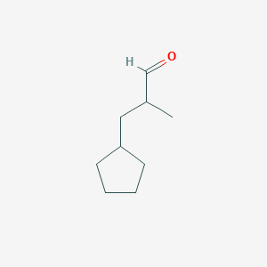 molecular formula C9H16O B6614607 3-cyclopentyl-2-methylpropanal CAS No. 1343323-20-5