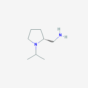 molecular formula C8H18N2 B6614660 (R)-(1-Isopropylpyrrolidin-2-yl)methanamine CAS No. 1378378-32-5