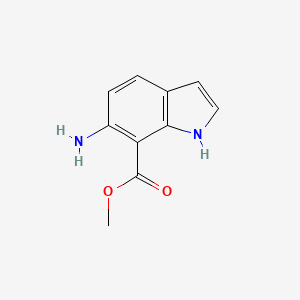 molecular formula C10H10N2O2 B6614736 methyl 6-amino-1H-indole-7-carboxylate CAS No. 946840-95-5