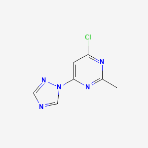 molecular formula C7H6ClN5 B6615214 4-chloro-2-methyl-6-(1H-1,2,4-triazol-1-yl)pyrimidine CAS No. 1247897-60-4