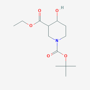 molecular formula C13H23NO5 B6615312 O1-tert-butyl O3-ethyl 4-hydroxypiperidine-1,3-dicarboxylate CAS No. 1536392-32-1