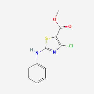molecular formula C11H9ClN2O2S B6615417 Methyl 4-chloro-2-(phenylamino)thiazole-5-carboxylate CAS No. 1183758-25-9