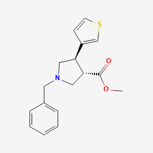 molecular formula C17H19NO2S B6615473 rac-methyl (3R,4S)-1-benzyl-4-(thiophen-3-yl)pyrrolidine-3-carboxylate, trans CAS No. 291289-08-2