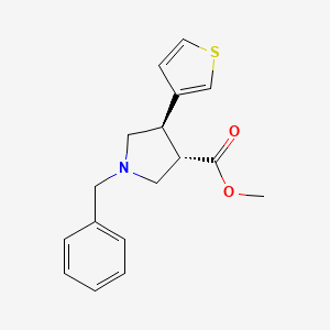 B6615473 rac-methyl (3R,4S)-1-benzyl-4-(thiophen-3-yl)pyrrolidine-3-carboxylate CAS No. 291289-08-2
