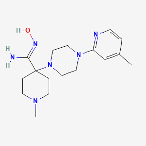 molecular formula C17H28N6O B6615600 N'-hydroxy-1-methyl-4-[4-(4-methylpyridin-2-yl)piperazin-1-yl]piperidine-4-carboximidamide CAS No. 1110717-79-7