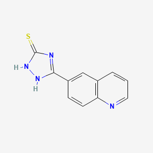 molecular formula C11H8N4S B6615648 5-(quinolin-6-yl)-4H-1,2,4-triazole-3-thiol CAS No. 1339839-23-4