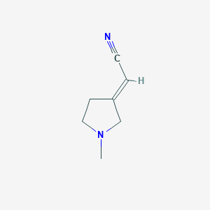 molecular formula C7H10N2 B6615678 2-(1-methylpyrrolidin-3-ylidene)acetonitrile CAS No. 1344848-93-6