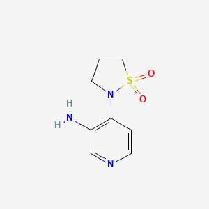 molecular formula C8H11N3O2S B6615709 2-(3-aminopyridin-4-yl)-1lambda6,2-thiazolidine-1,1-dione CAS No. 1342289-11-5