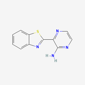 molecular formula C11H8N4S B6615735 3-(1,3-benzothiazol-2-yl)pyrazin-2-amine CAS No. 1340259-98-4