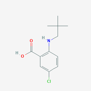 molecular formula C12H16ClNO2 B6615764 5-chloro-2-[(2,2-dimethylpropyl)amino]benzoicacid CAS No. 1344074-30-1