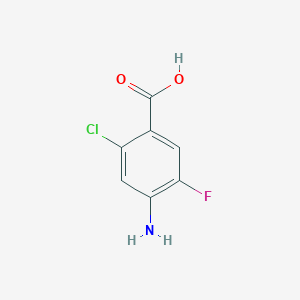 molecular formula C7H5ClFNO2 B6615801 4-amino-2-chloro-5-fluorobenzoic acid CAS No. 2166861-81-8