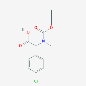 B6615990 2-{[(tert-butoxy)carbonyl](methyl)amino}-2-(4-chlorophenyl)acetic acid CAS No. 1276112-11-8