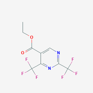 molecular formula C9H6F6N2O2 B066160 Ethyl 2,4-bis(trifluoromethyl)pyrimidine-5-carboxylate CAS No. 188781-15-9