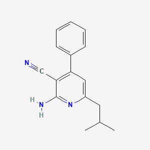 molecular formula C16H17N3 B6616206 2-Amino-6-isobutyl-4-phenylnicotinonitrile CAS No. 5105-94-2