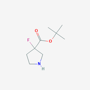 molecular formula C9H16FNO2 B6616269 tert-butyl 3-fluoropyrrolidine-3-carboxylate CAS No. 1315591-03-7