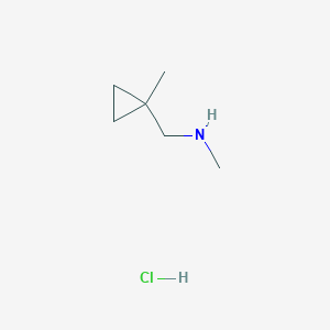 molecular formula C6H14ClN B6616302 methyl[(1-methylcyclopropyl)methyl]aminehydrochloride CAS No. 2712421-24-2