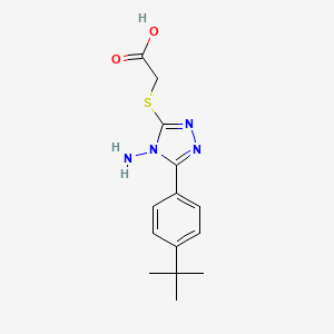 2-{[4-amino-5-(4-tert-butylphenyl)-4H-1,2,4-triazol-3-yl]sulfanyl}acetic acid