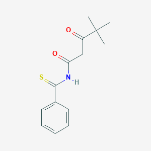 Pentanamide, 4,4-dimethyl-3-oxo-N-(phenylthioxomethyl)-