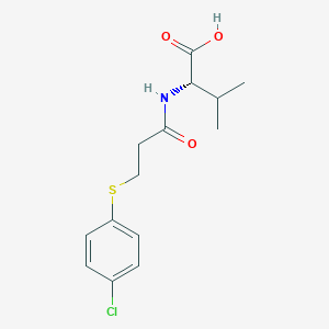 (2S)-2-{3-[(4-chlorophenyl)sulfanyl]propanamido}-3-methylbutanoic acid