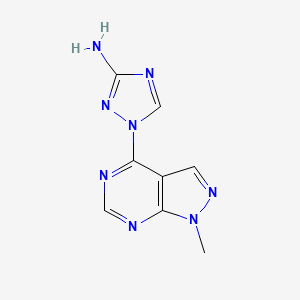 1-{1-methyl-1H-pyrazolo[3,4-d]pyrimidin-4-yl}-1H-1,2,4-triazol-3-amine