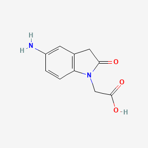 molecular formula C10H10N2O3 B6616454 2-(5-Amino-2-oxoindolin-1-yl)acetic acid CAS No. 1247680-83-6