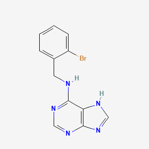 molecular formula C12H10BrN5 B6616476 N-(2-Bromobenzyl)-1H-purin-6-amine CAS No. 67023-54-5