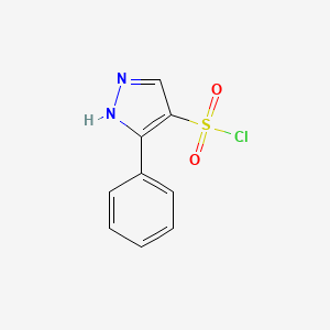 molecular formula C9H7ClN2O2S B6616481 3-phenyl-1H-pyrazole-4-sulfonyl chloride CAS No. 1247371-67-0