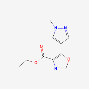 B6616518 ethyl 5-(1-methyl-1H-pyrazol-4-yl)-1,3-oxazole-4-carboxylate CAS No. 1250535-53-5