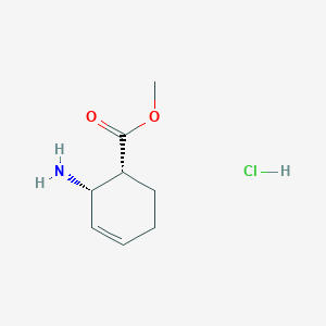 molecular formula C8H14ClNO2 B6616709 rac-methyl (1R,2S)-2-aminocyclohex-3-ene-1-carboxylate hydrochloride CAS No. 142035-03-8