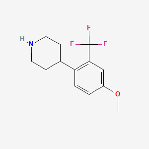 molecular formula C13H16F3NO B6616719 4-[4-methoxy-2-(trifluoromethyl)phenyl]piperidine CAS No. 1004853-47-7