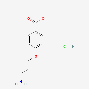 molecular formula C11H16ClNO3 B6616774 methyl 4-(3-aminopropoxy)benzoate hydrochloride CAS No. 383677-87-0