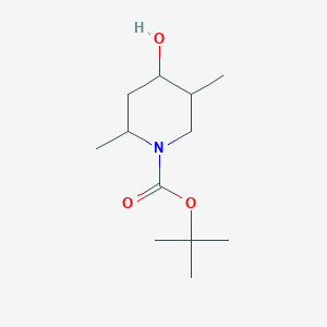 molecular formula C12H23NO3 B6616775 tert-butyl 4-hydroxy-2,5-dimethylpiperidine-1-carboxylate, Mixture of diastereomers CAS No. 2413900-35-1