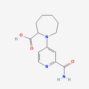 1-(2-carbamoylpyridin-4-yl)azepane-2-carboxylic acid